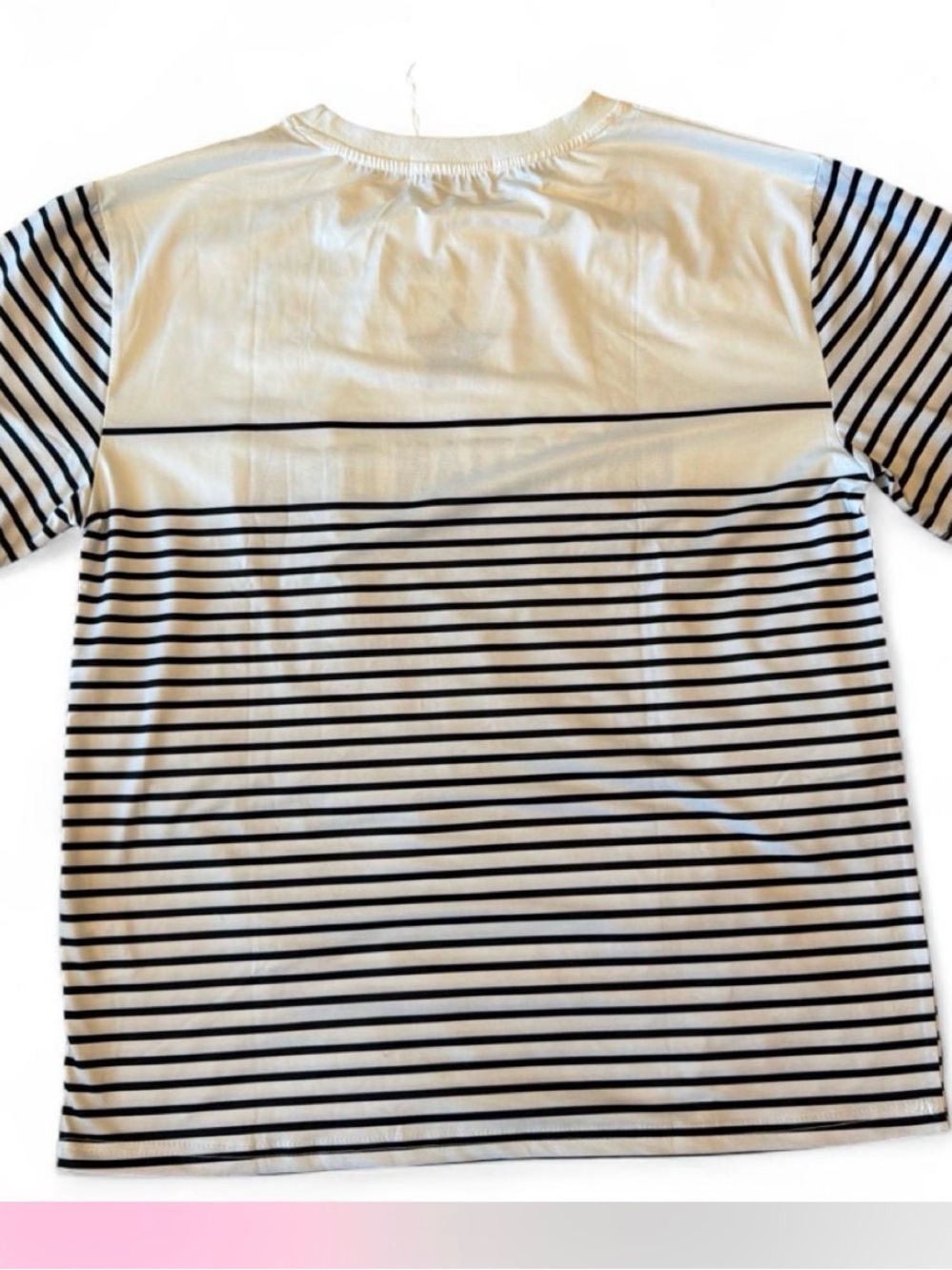 Dior White Tee with Black Star and Striped Logo - Picture 3 of 6